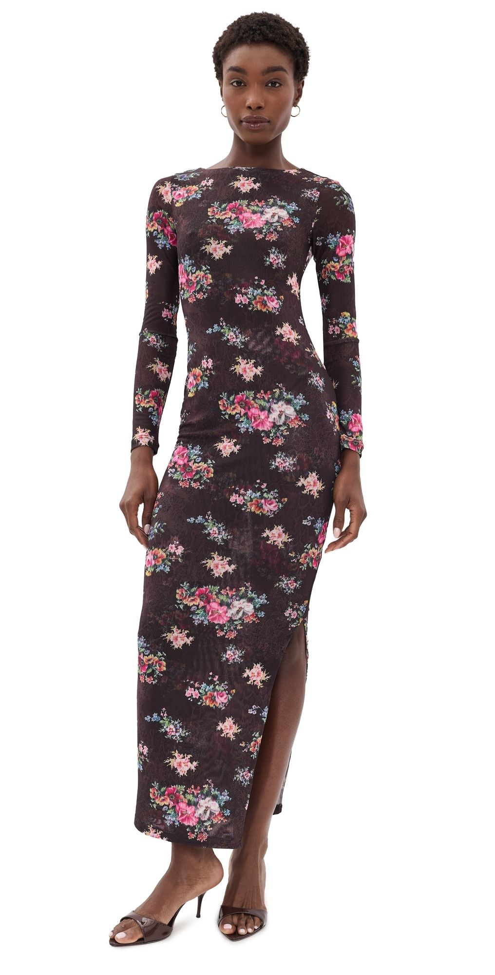 AFRM Phyll Dress Java Snake Floral L