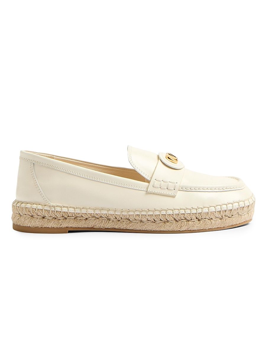 Women's Vlogo Signature 20MM Calfskin Loafers - Ivory Natural - Size 5