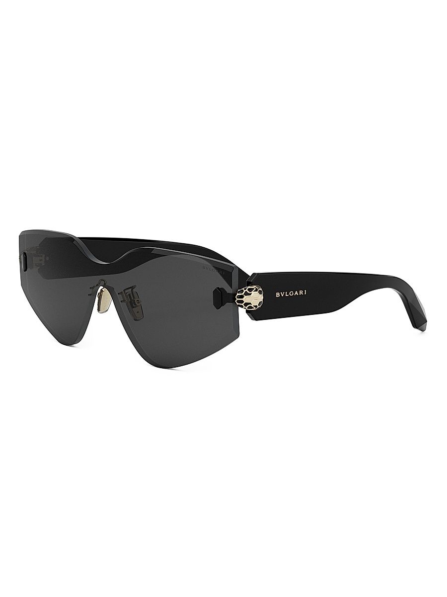 Women's Serpenti 142MM Mask Sunglasses - Black Black