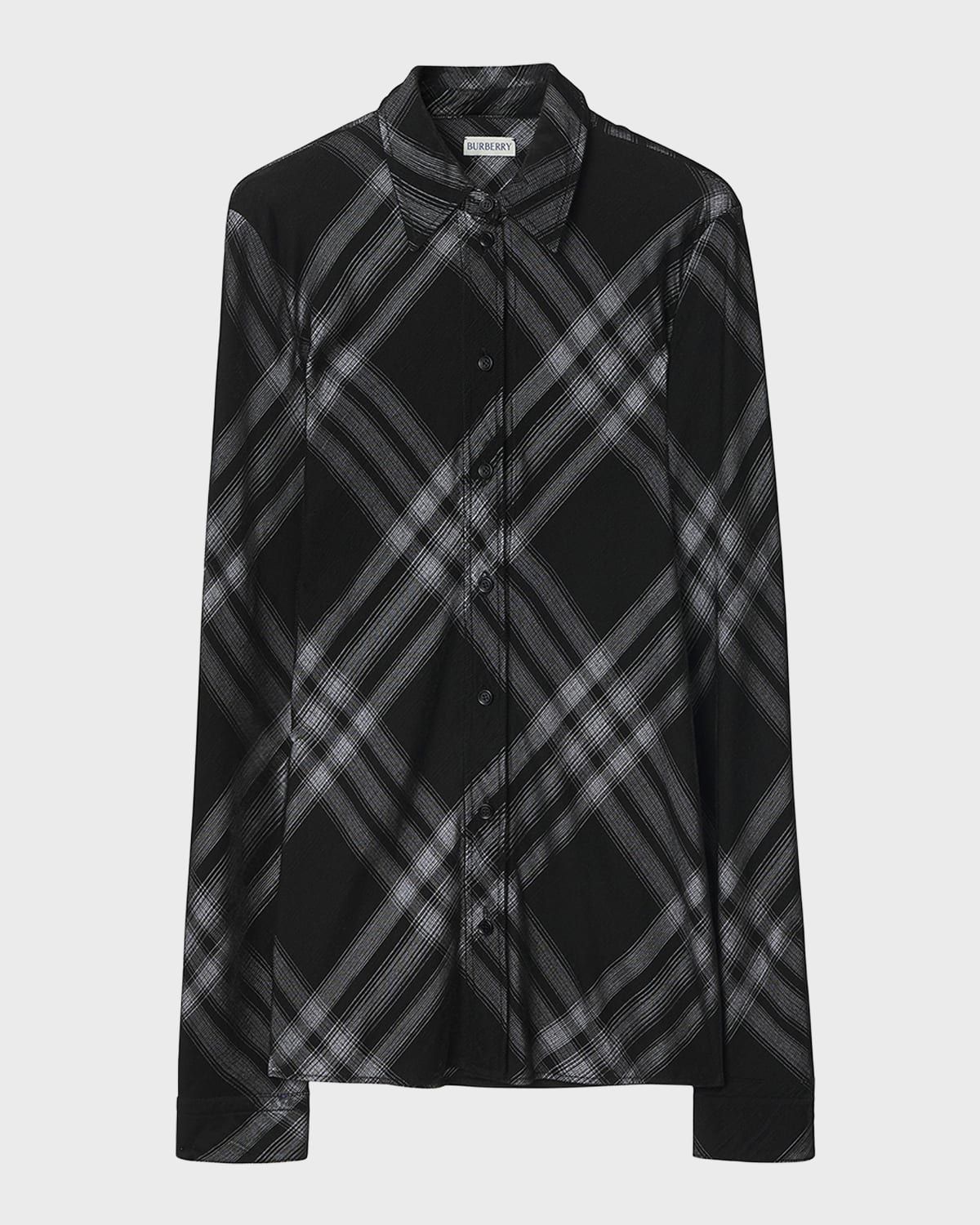 Signature Check Button-Front Shirt