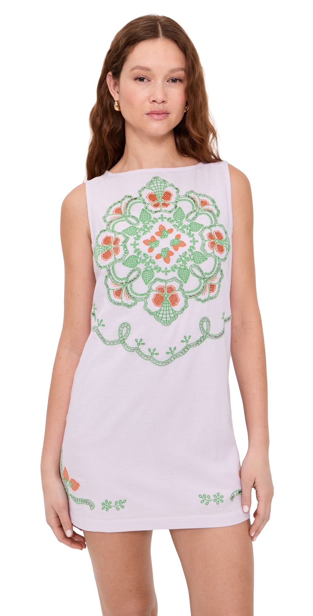 Free People Electric Garden Mini Dress Pale Orchid Combo XS