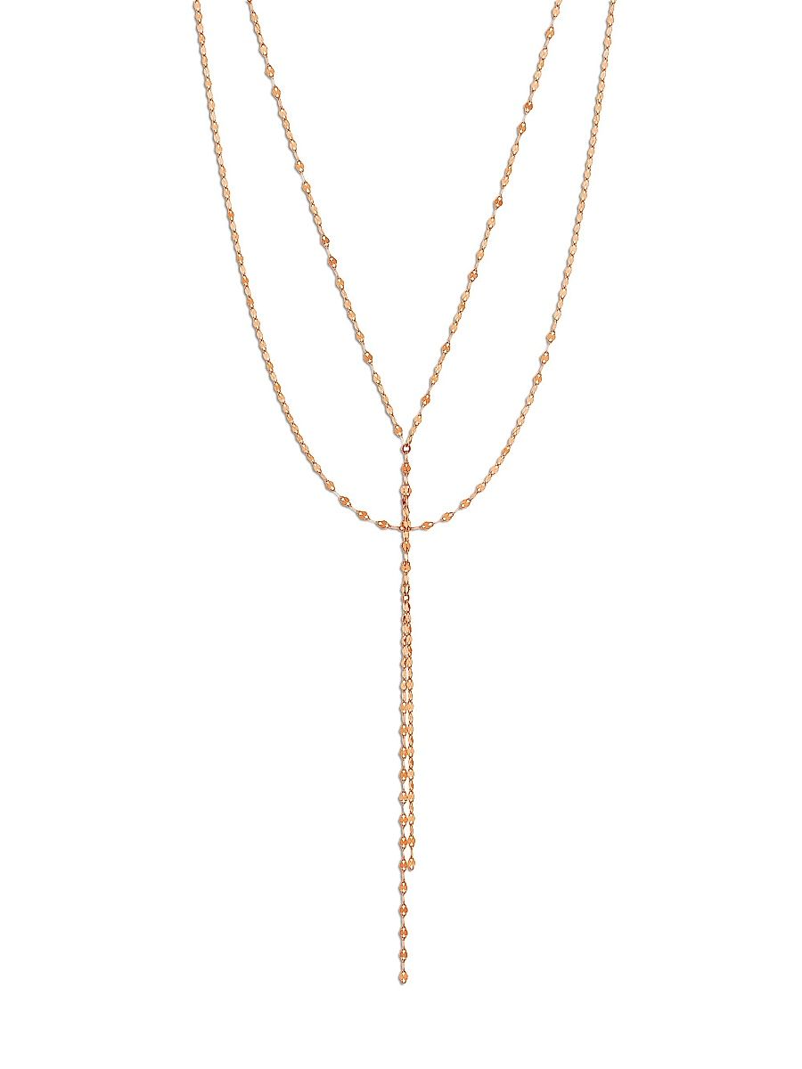 Women's Blake 14K Rose Gold Lariat Necklace - Rose Gold