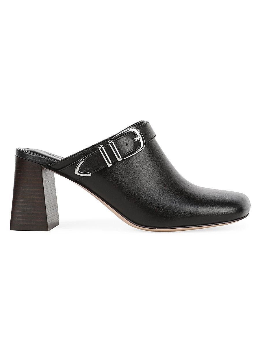 Women's Cece 70MM Leather Mules - Black - Size 11