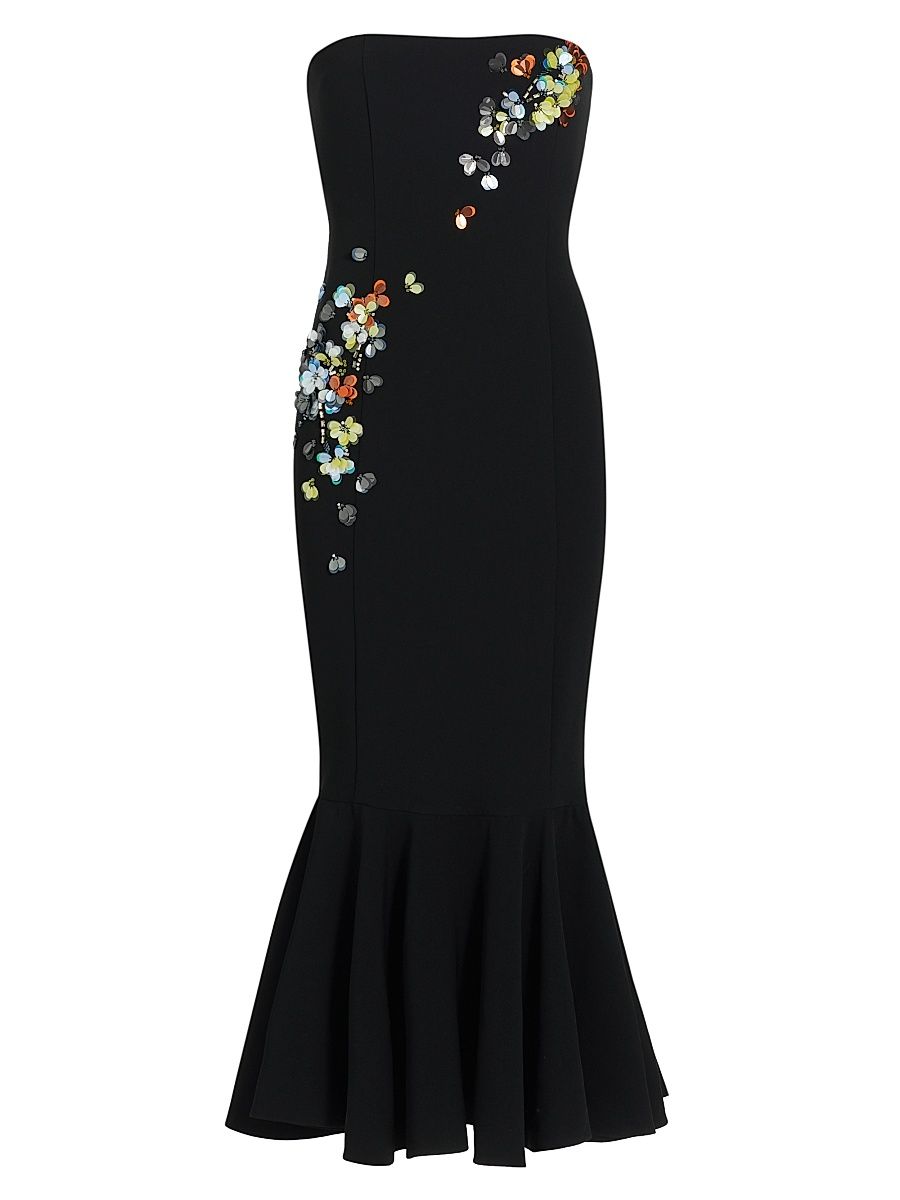 Women's Juniper Strapless Paillette Strapless Dress - Black Multi - Size 14