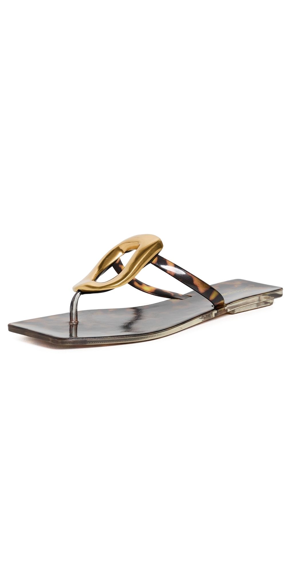 Jeffrey Campbell Linques Jelly Sandals Tortoise 10