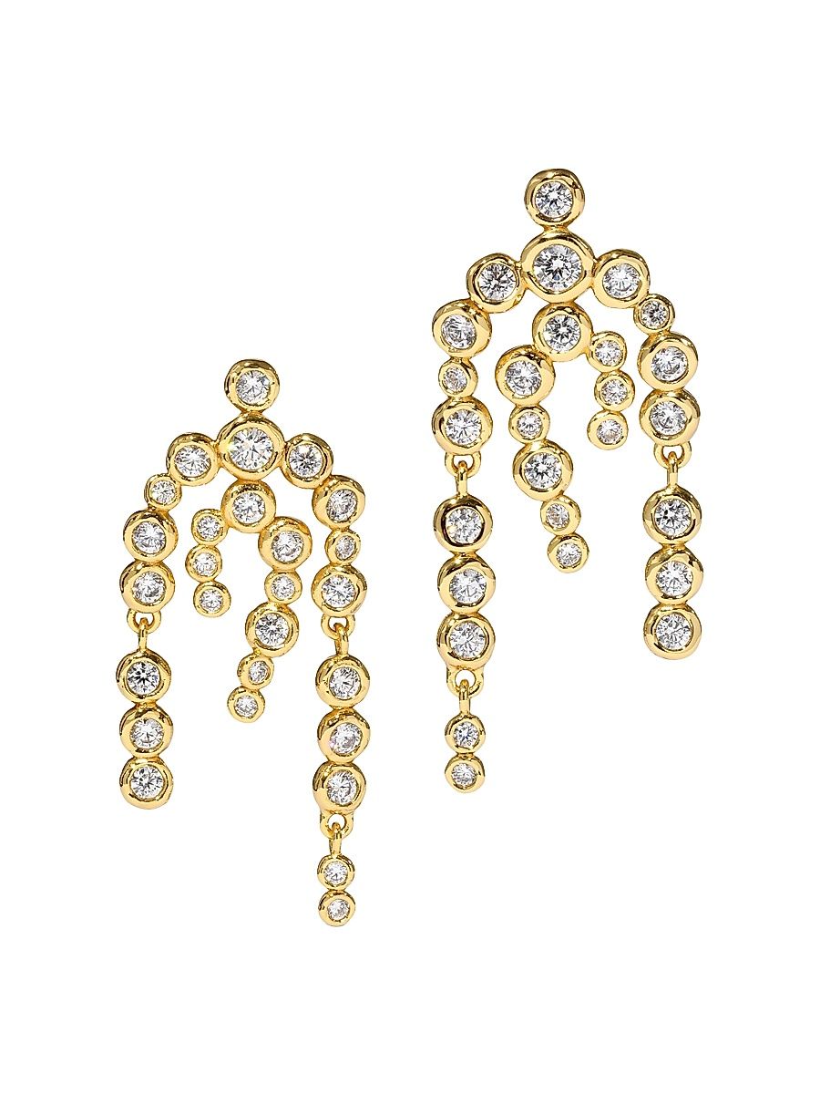 Women's Asterales 14K-Gold-Plated & Cubic Zirconia Chandelier Earrings - Gold