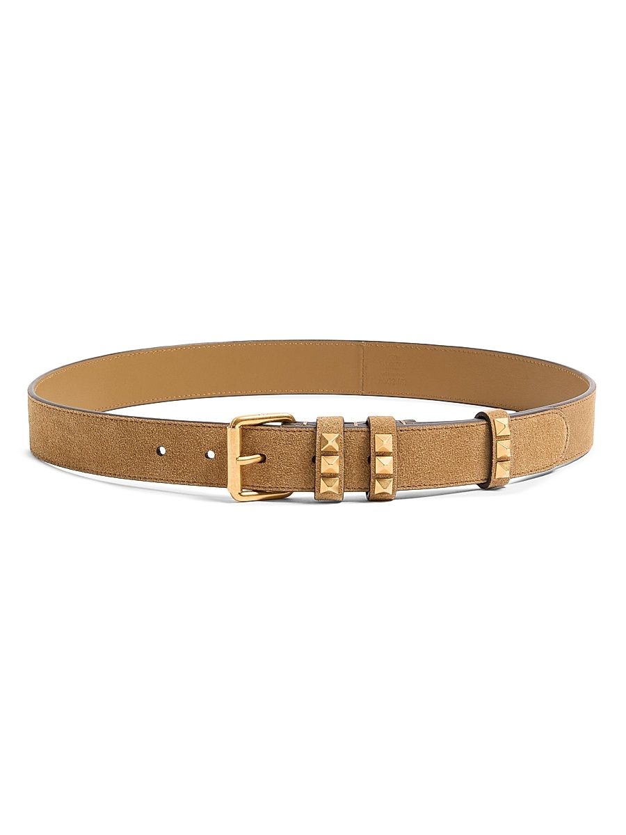 Women's Flaneuse Belt in Suede 30MM - Havana Beige - Size XS