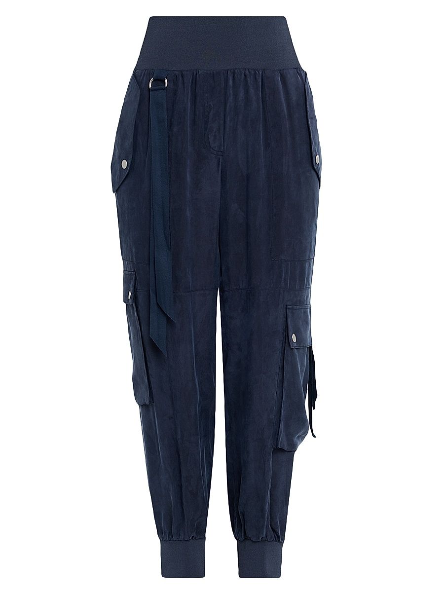 Women's Harmony Twill Parachute Pants - Navy - Size Large