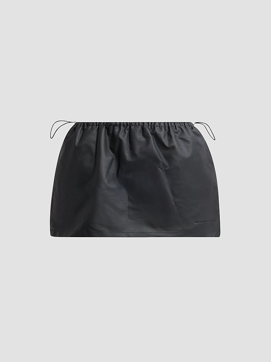 Alexander Wang Women's Bungee Waist Mini Skirt - Black - Size Small