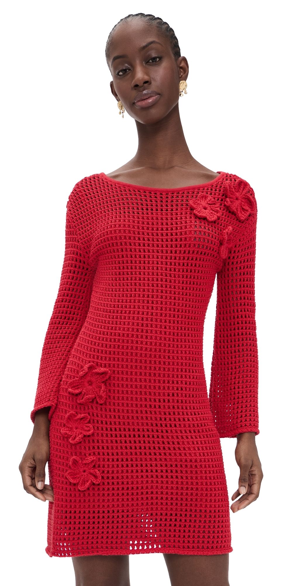 Cleobella Honey Sweater Mini Dress Goji Berry S
