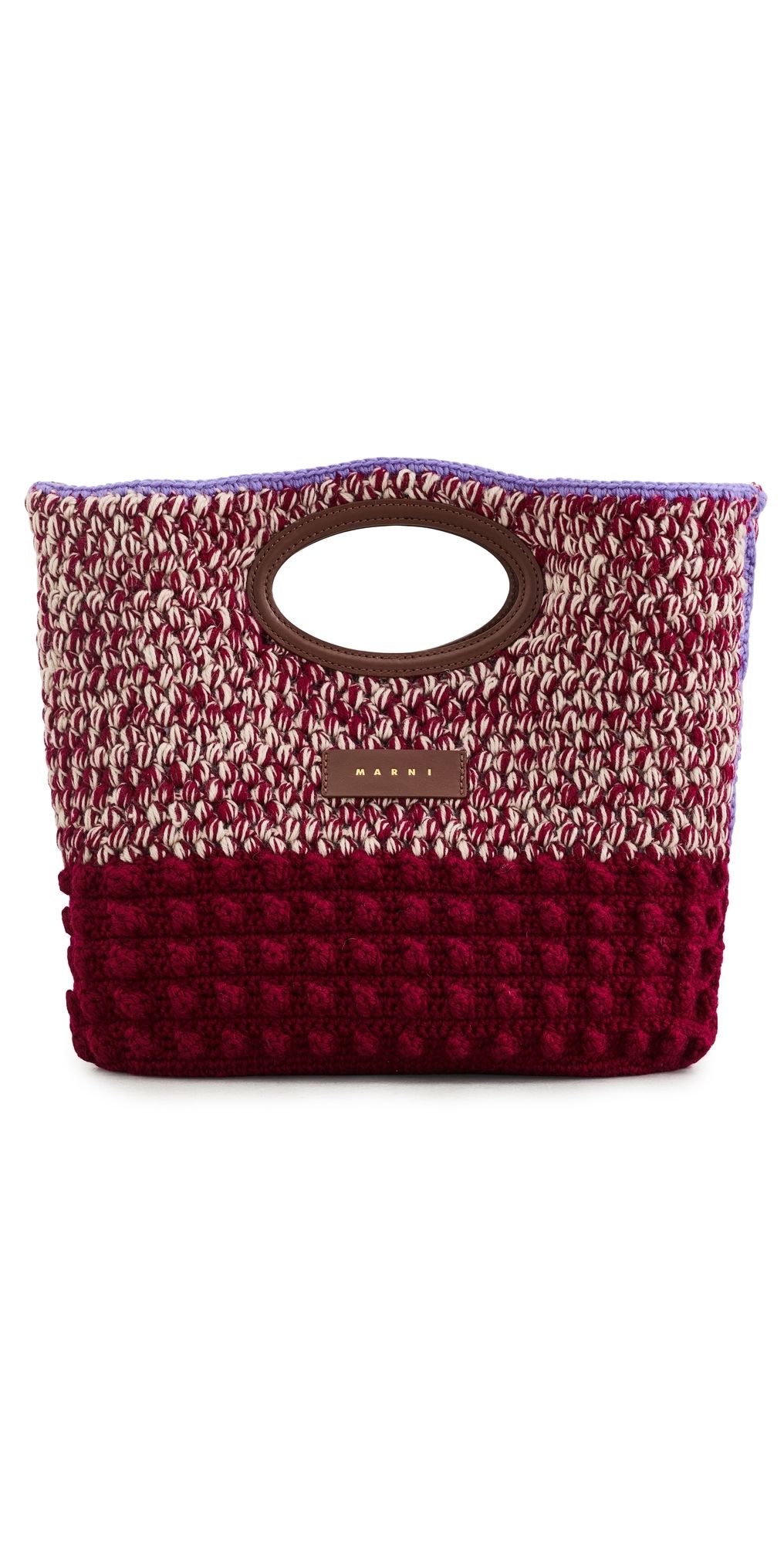 Marni Knitted Clutch Ruby Wine/Peach Skin/Daybreak One Size