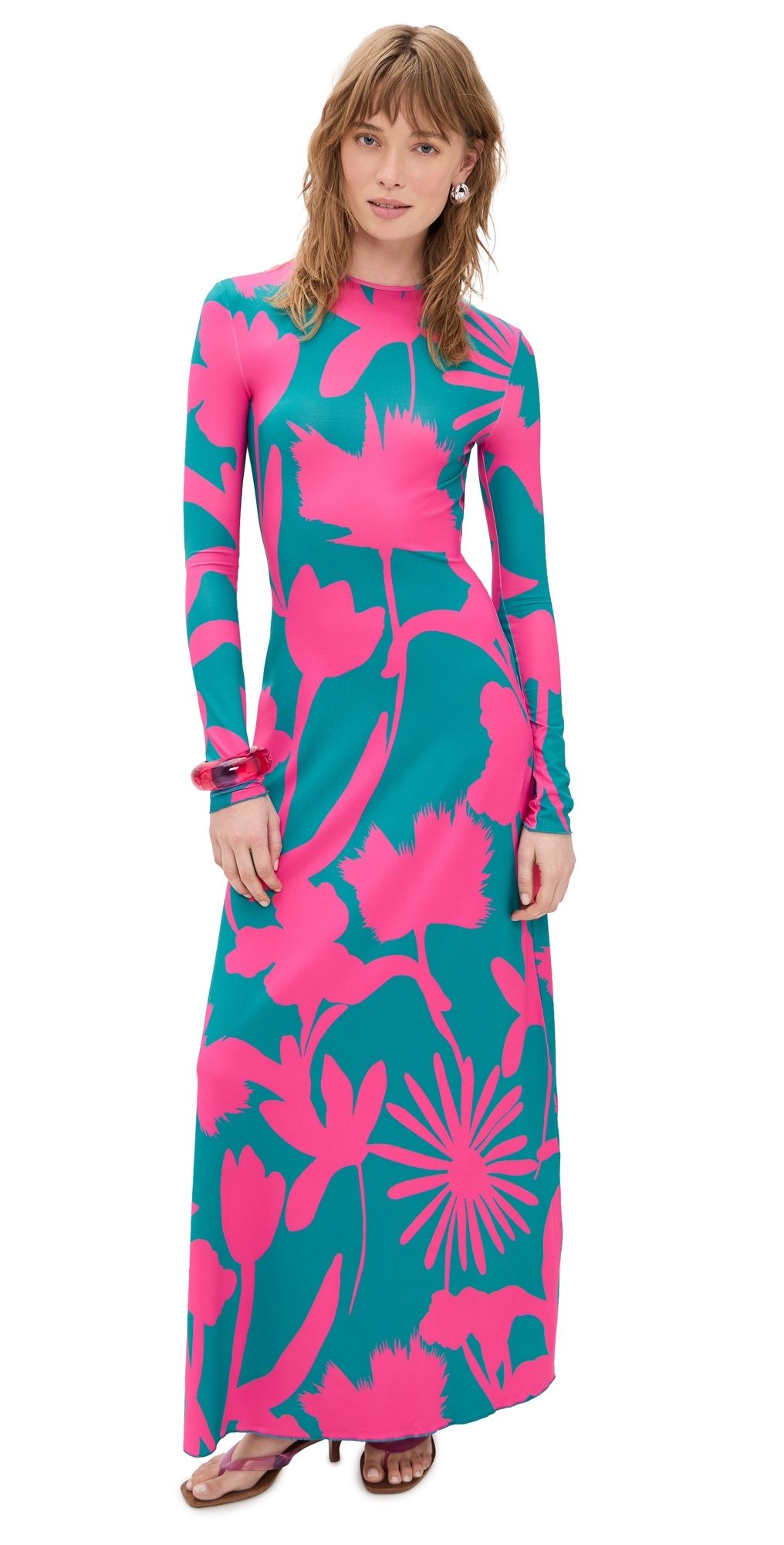 Eywasouls Malibu Sam Dress Fuchsia Flora M