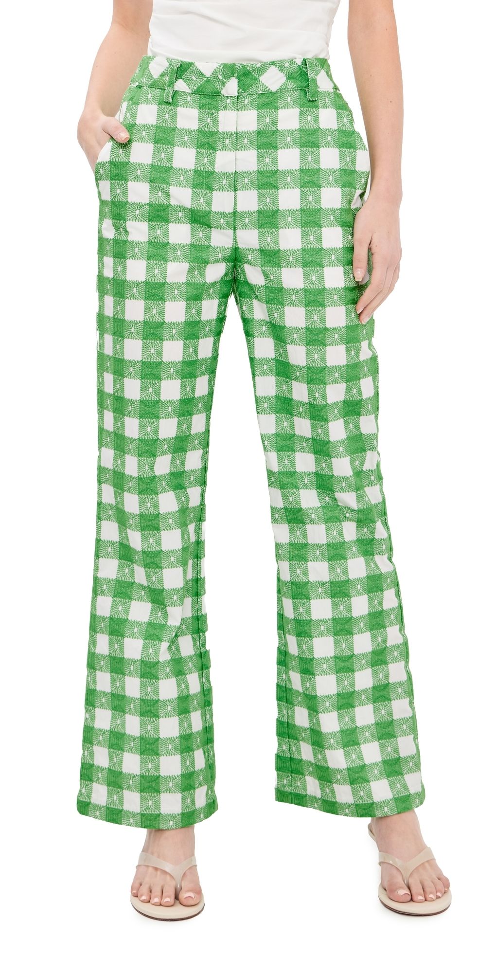 Rosie Assoulin Easy Does It Pants Grass Green 8