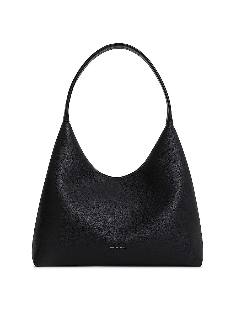 Women's Candy Leather Hobo Bag - Black