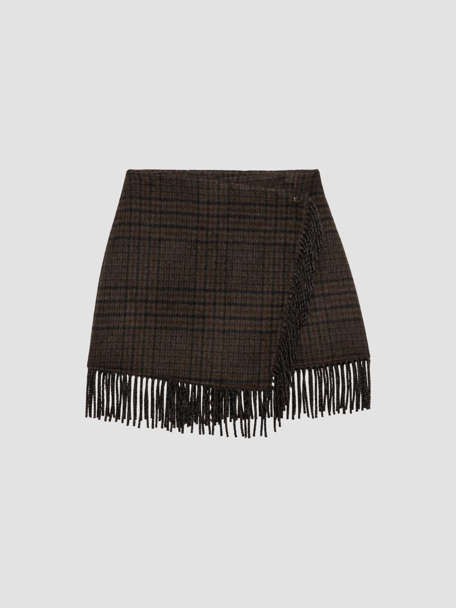 Rails Women's Vista Plaid Wool-Blend Fringe Mini Skirt - Highland Plaid - Size XS