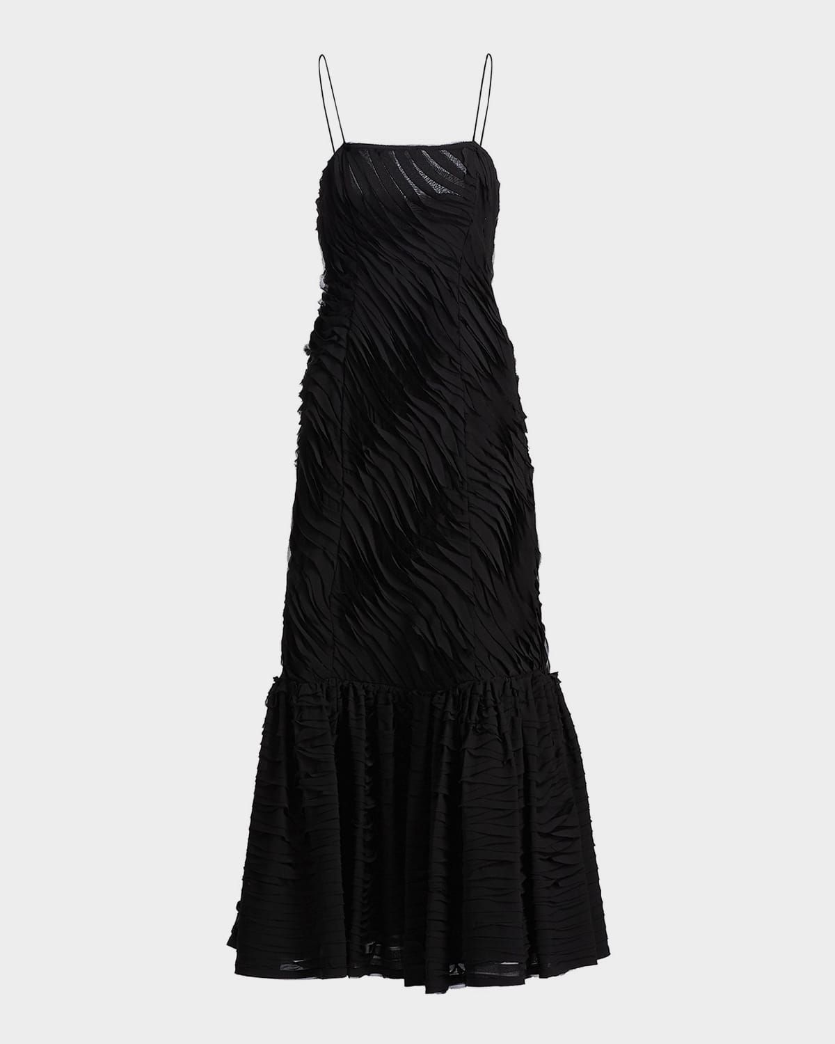 Augustina Textured-Pleat Maxi Dress