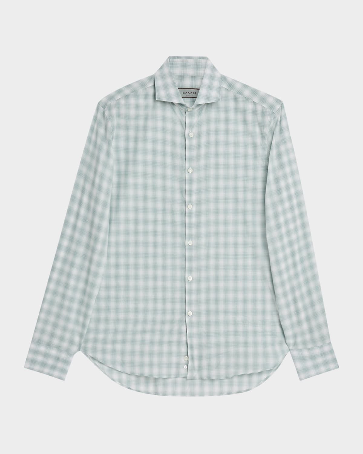 Men & apos;s Cotton Ombre Check Sport Shirt