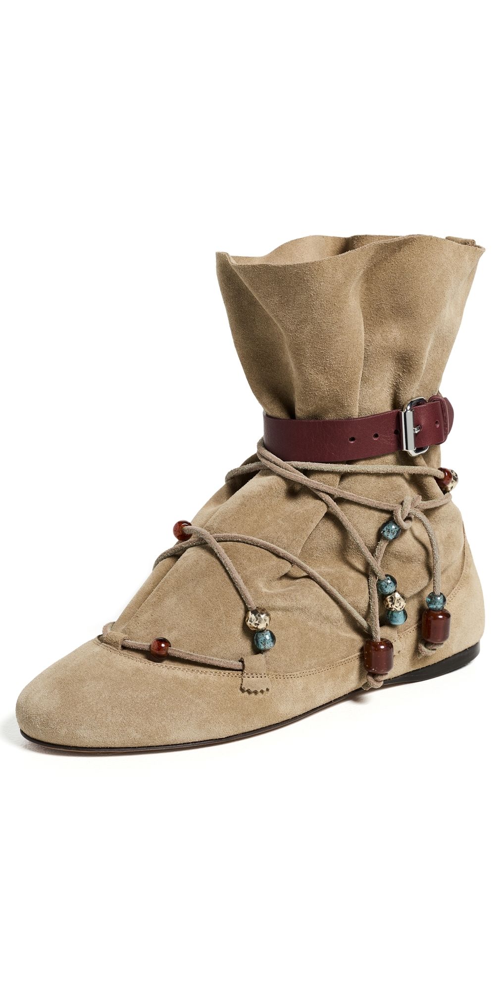 Isabel Marant Letiz Draped Boots Taupe 37