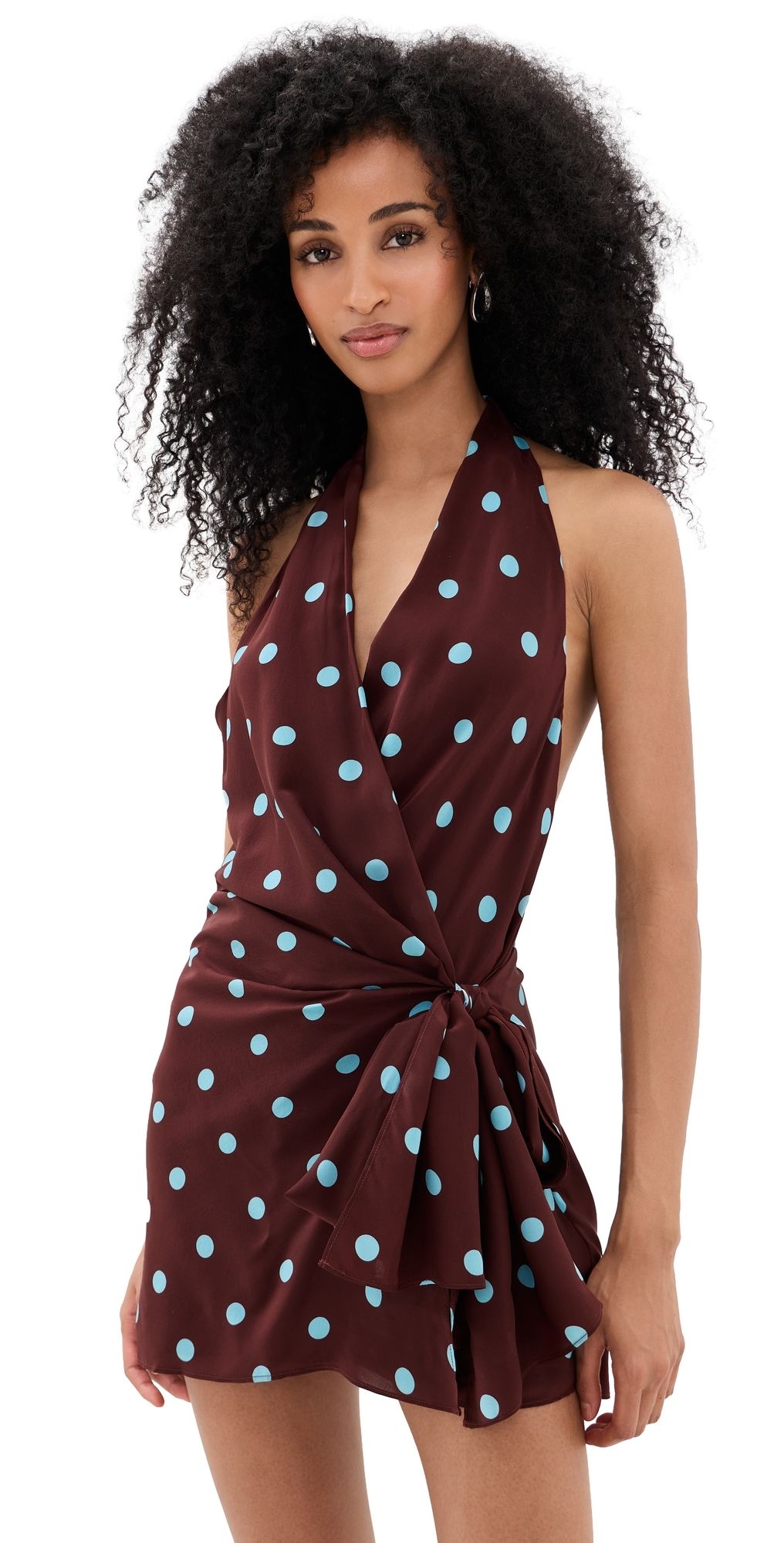 Bec + Bridge Mathilde Halter Mini Dress Polka Dot 10