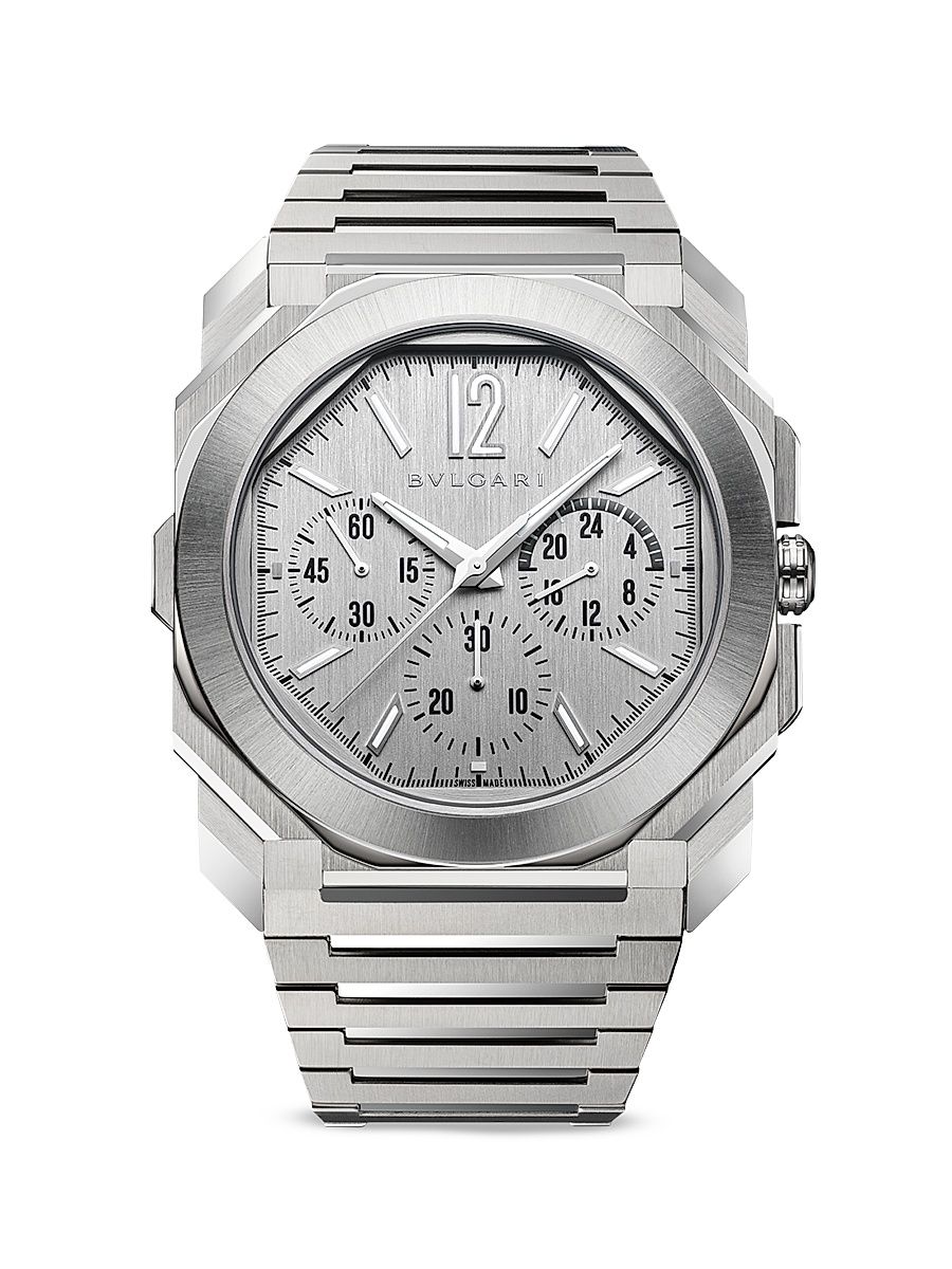 Men's Octo Finissimo Stainless Steel Chronograph Watch - Steel