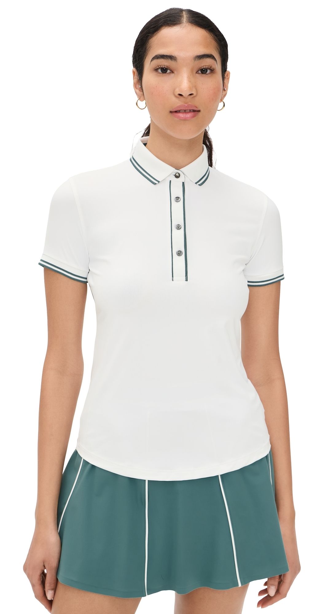 Greyson Luxe Scarlett Polo Top Arctic/100 S