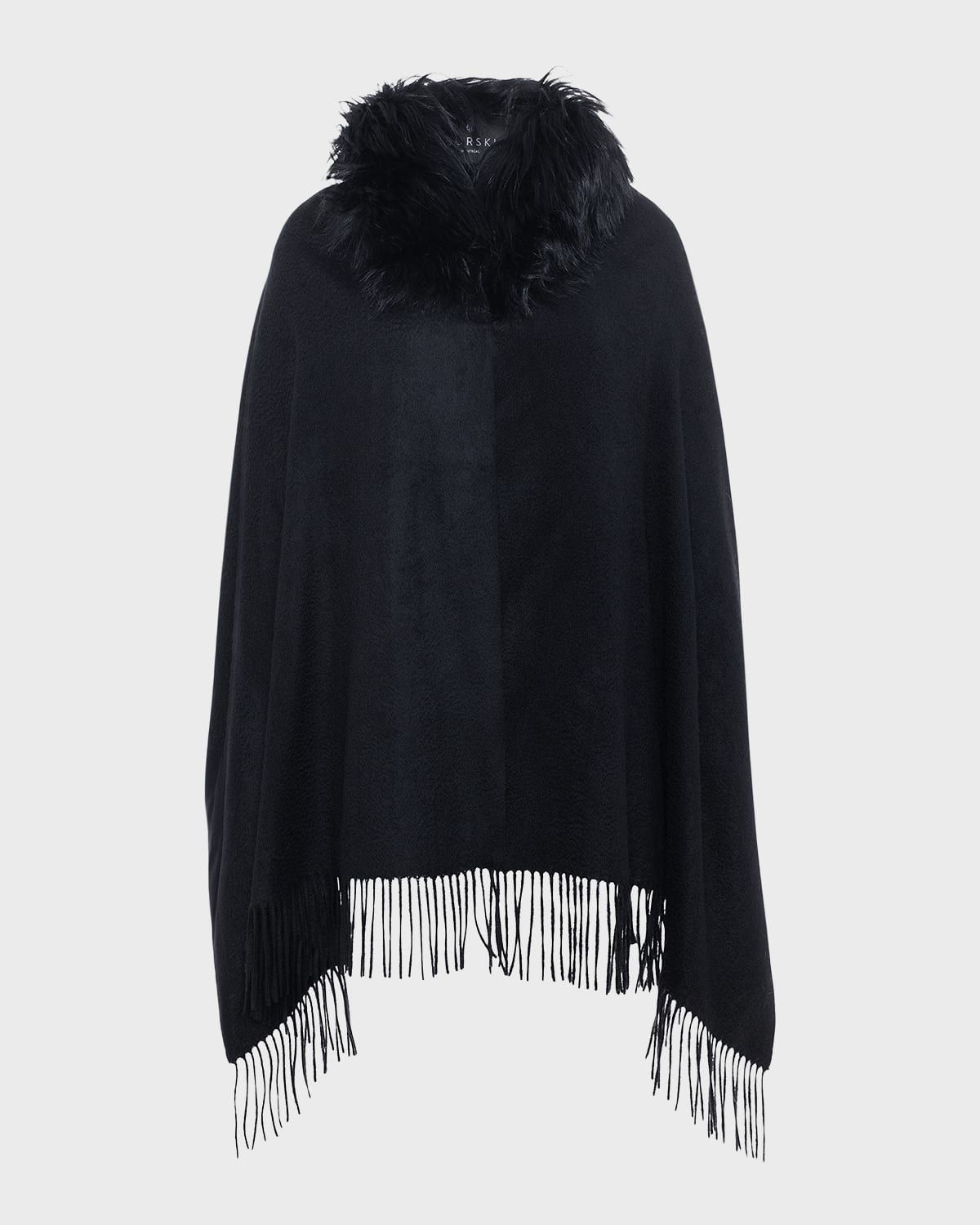 Cashmere & Lamb Shearling Stole