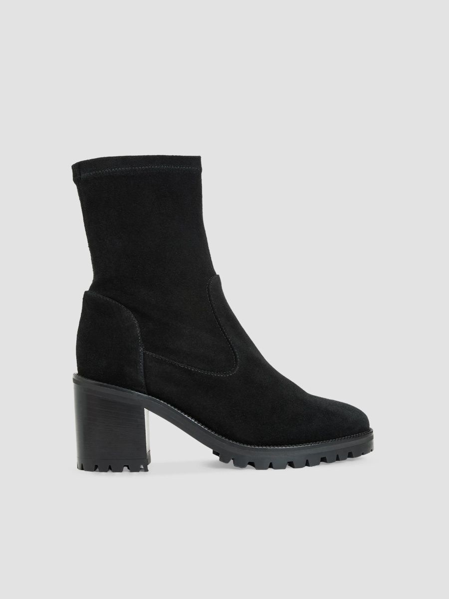 Aquatalia Women's Joplin 75MM Suede Ankle Boots - Black Suede - Size 6