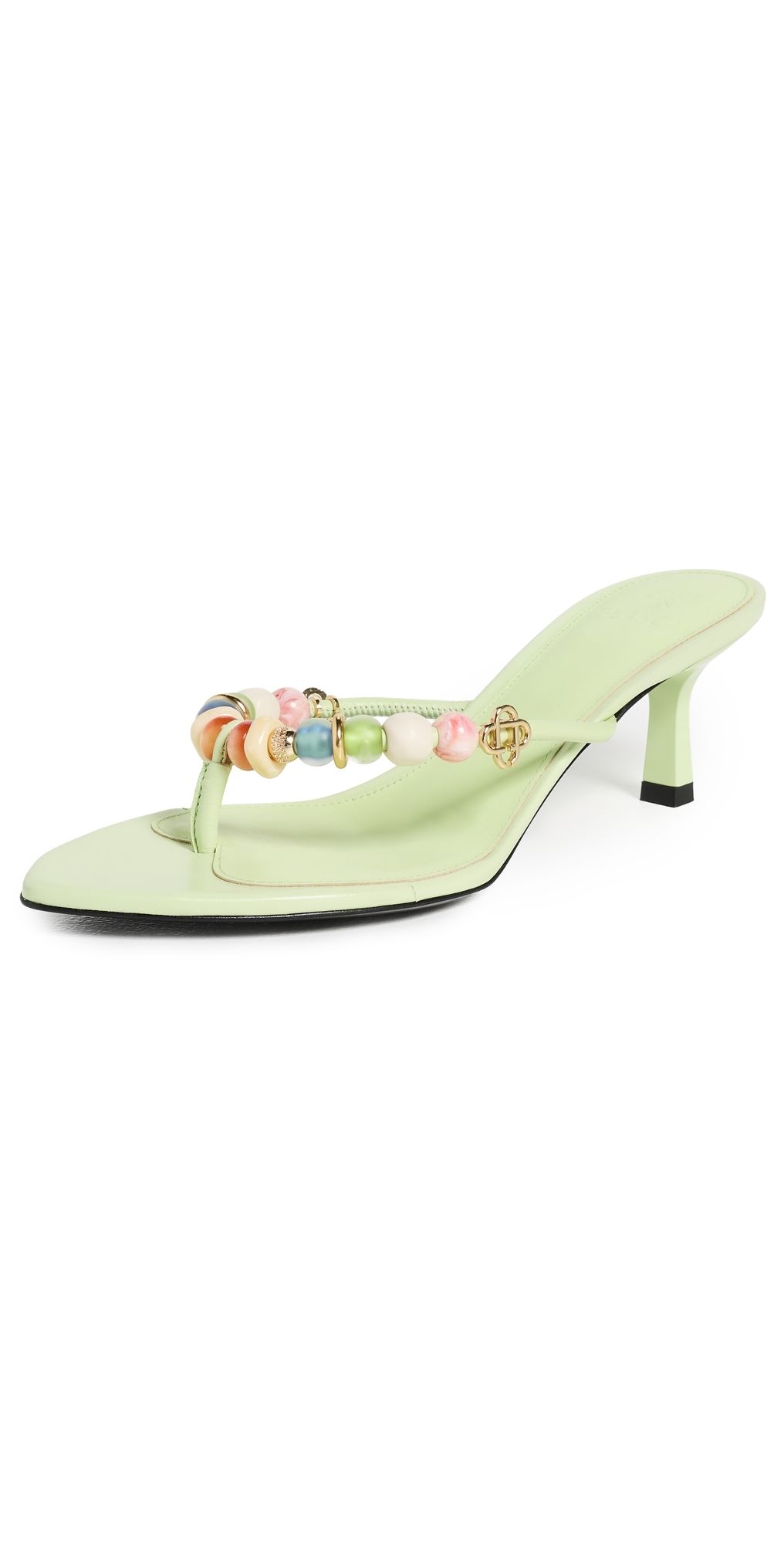 Casablanca Beaded Sandals Mint 38