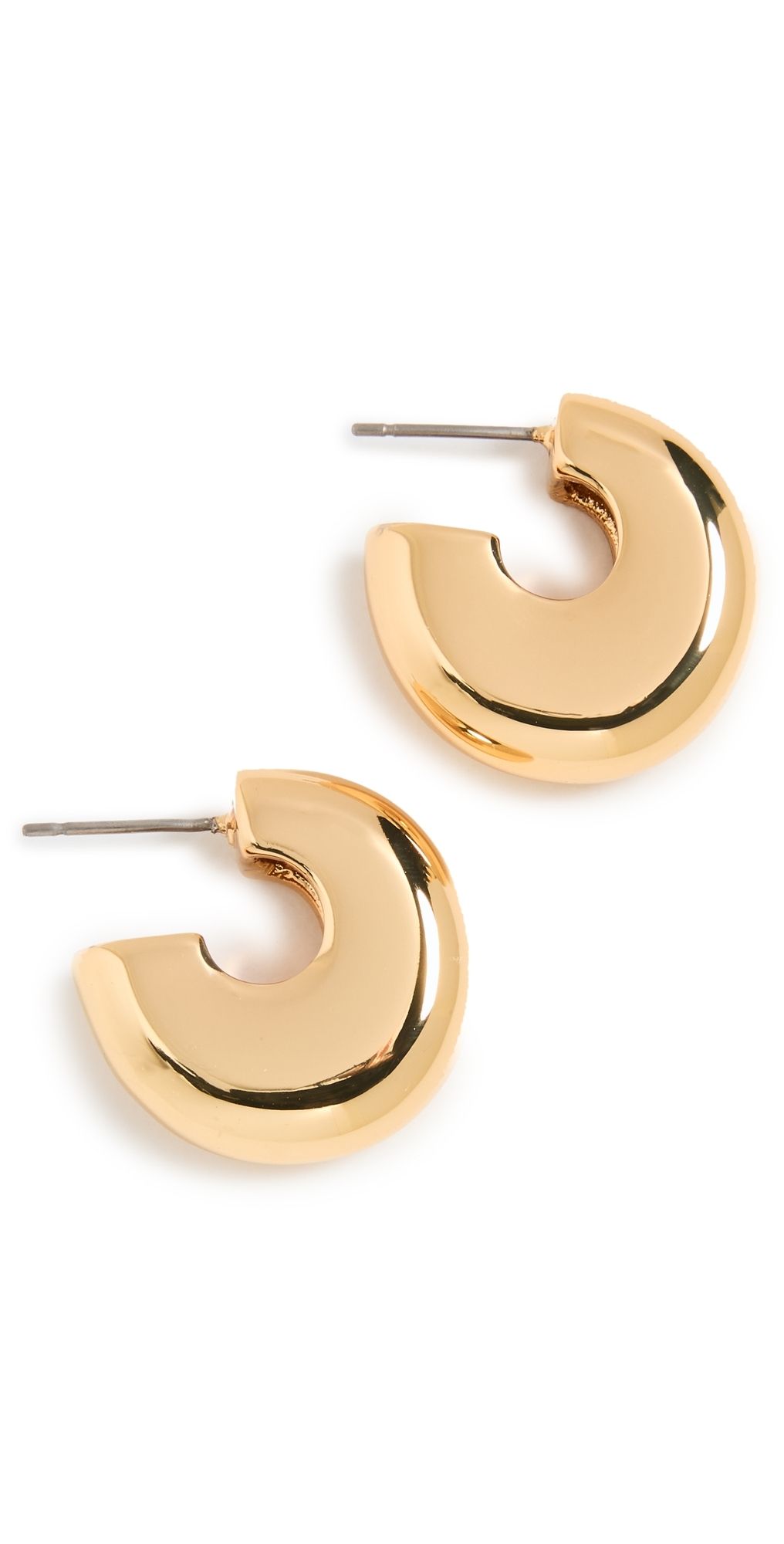 Clare V. Le Hoop Earrings Gold One Size