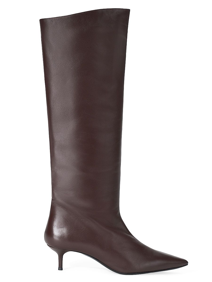 Women's Sebastian 50MM Leather Knee-High Boots - Espresso - Size 10