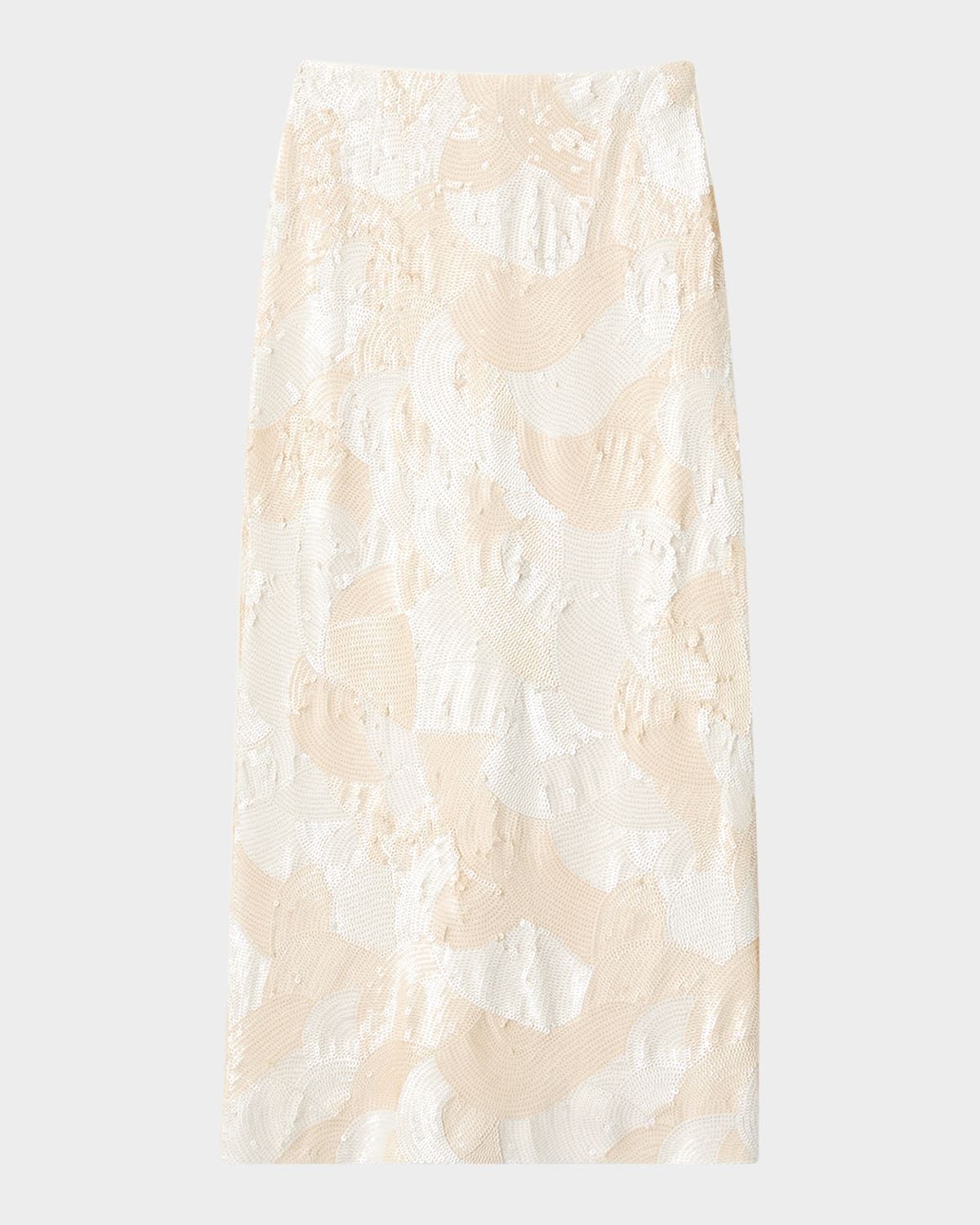 Straight Sequin Midi Skirt