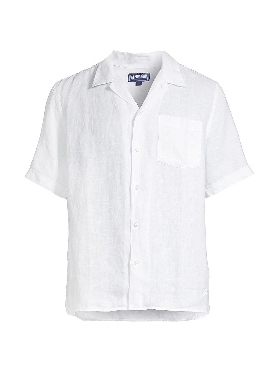 Men's Charli Linen Shirt - White - Size XXXL