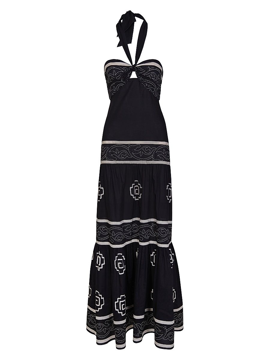 Women's La Paz Orilla Del Mar Maxi Dress - Black Ecru - Size Medium