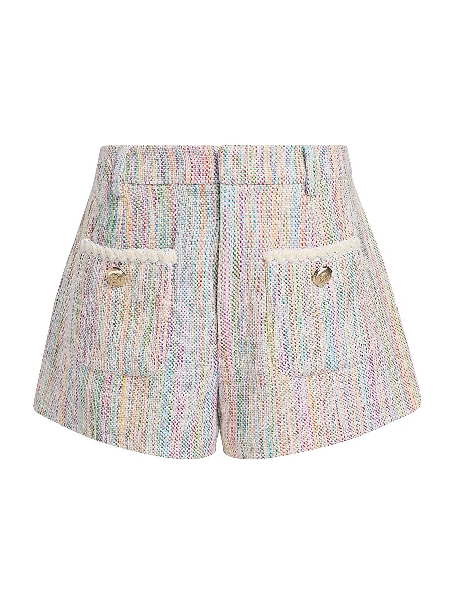 Women's Auden Tweed Shorts - Ivory Multi - Size 14