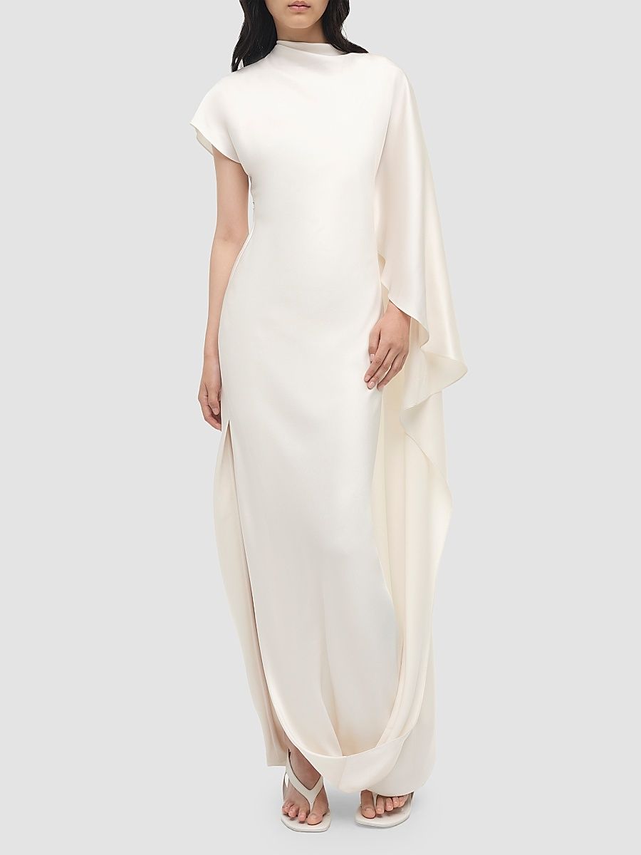 Women's Ora Satin Column Gown - Ivory - Size 8