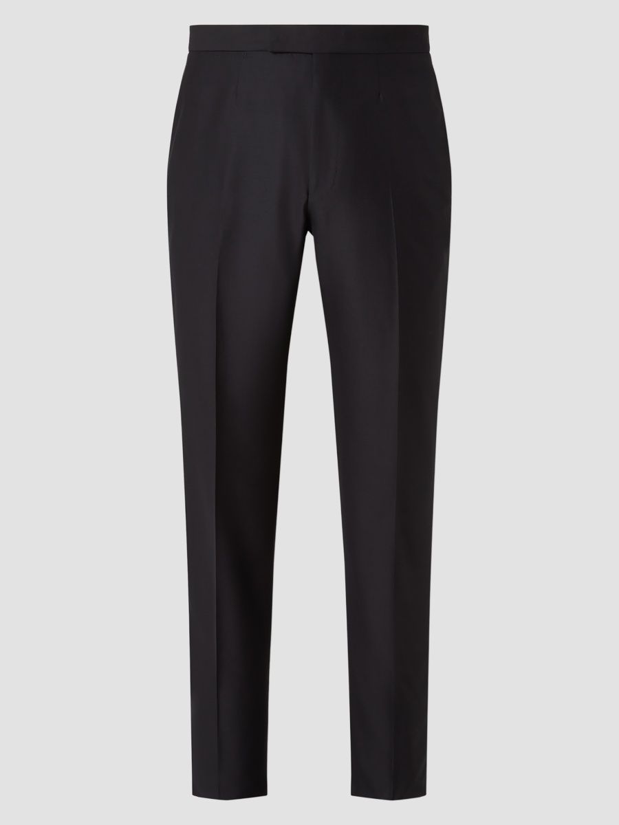 ZEGNA Men's Wool and Mohair Evening Pants - Black - Size 40