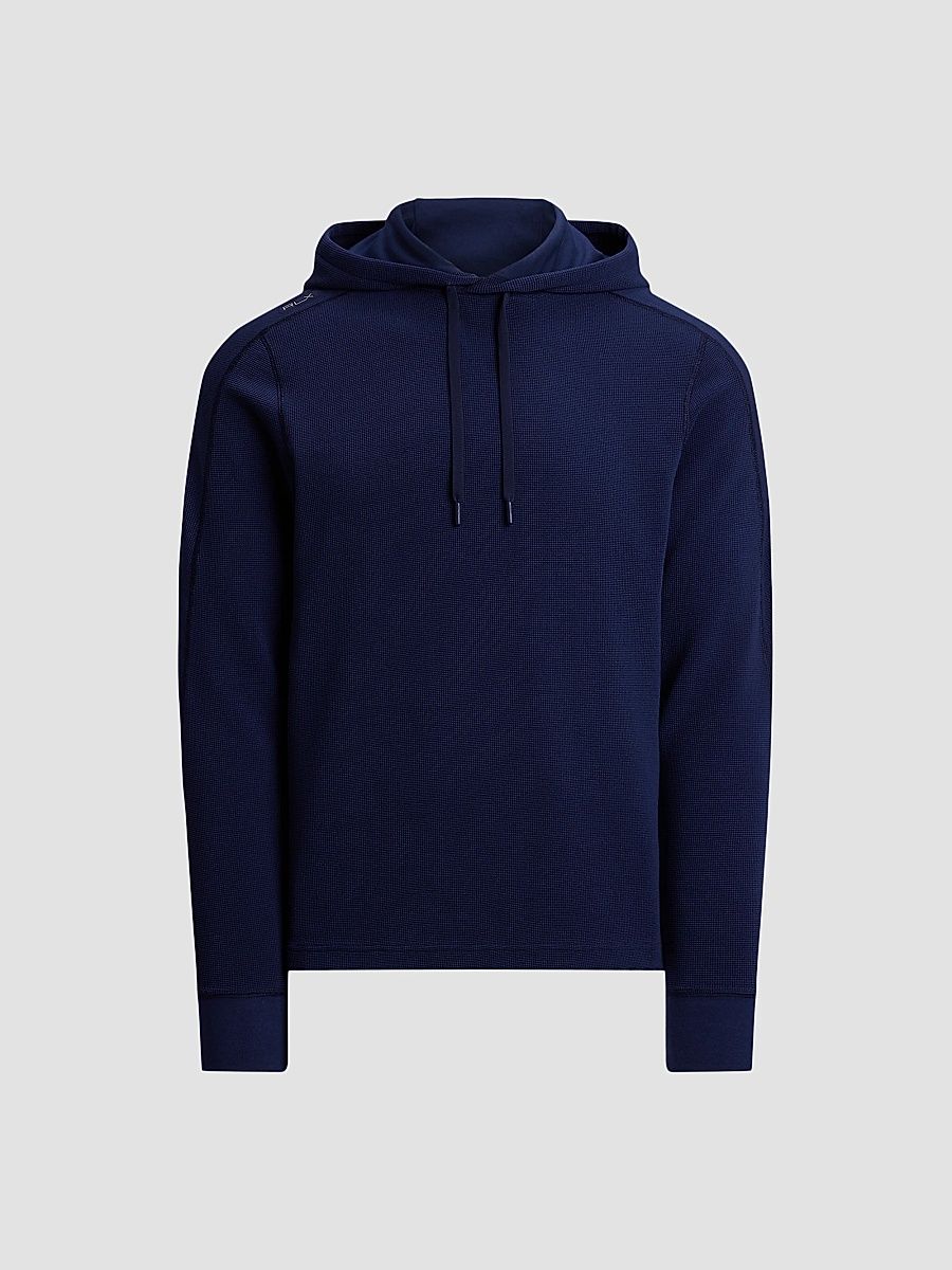 Men's RLX Waffle-Knit Hoodie - Refined Navy - Size XXL