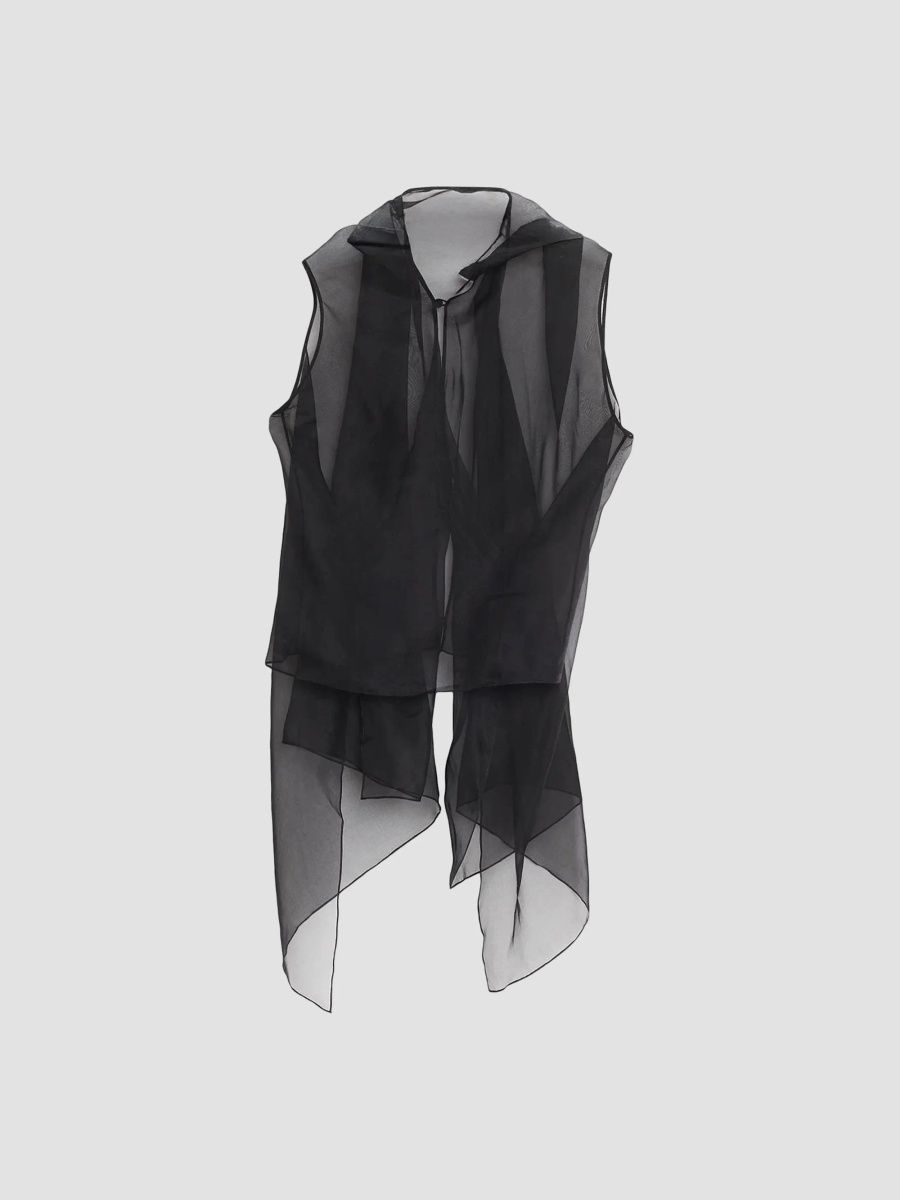 Brandon Maxwell Women's The Vienna Back Drape Tank - Black - Size 0