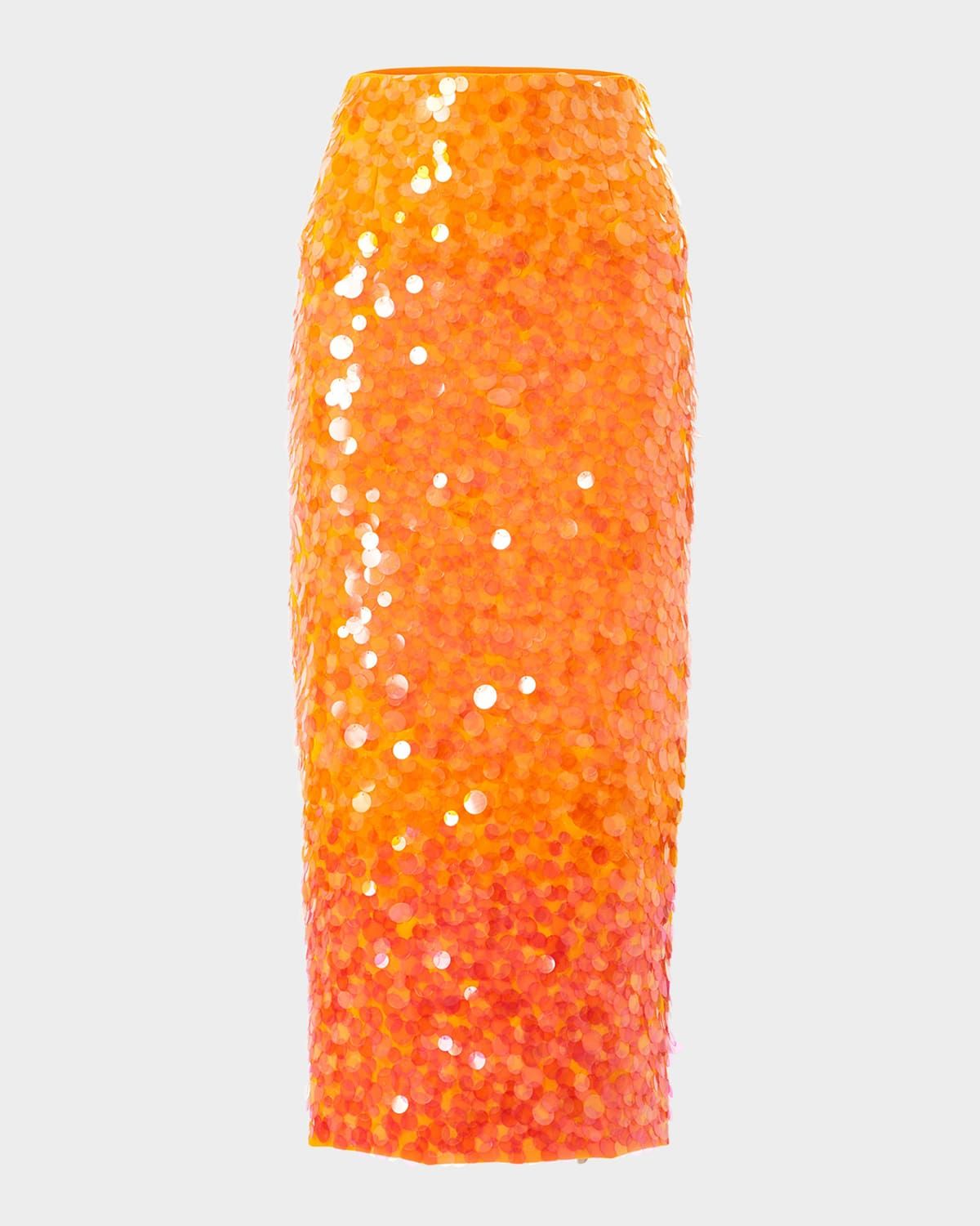 Ombre Sequin Midi Skirt