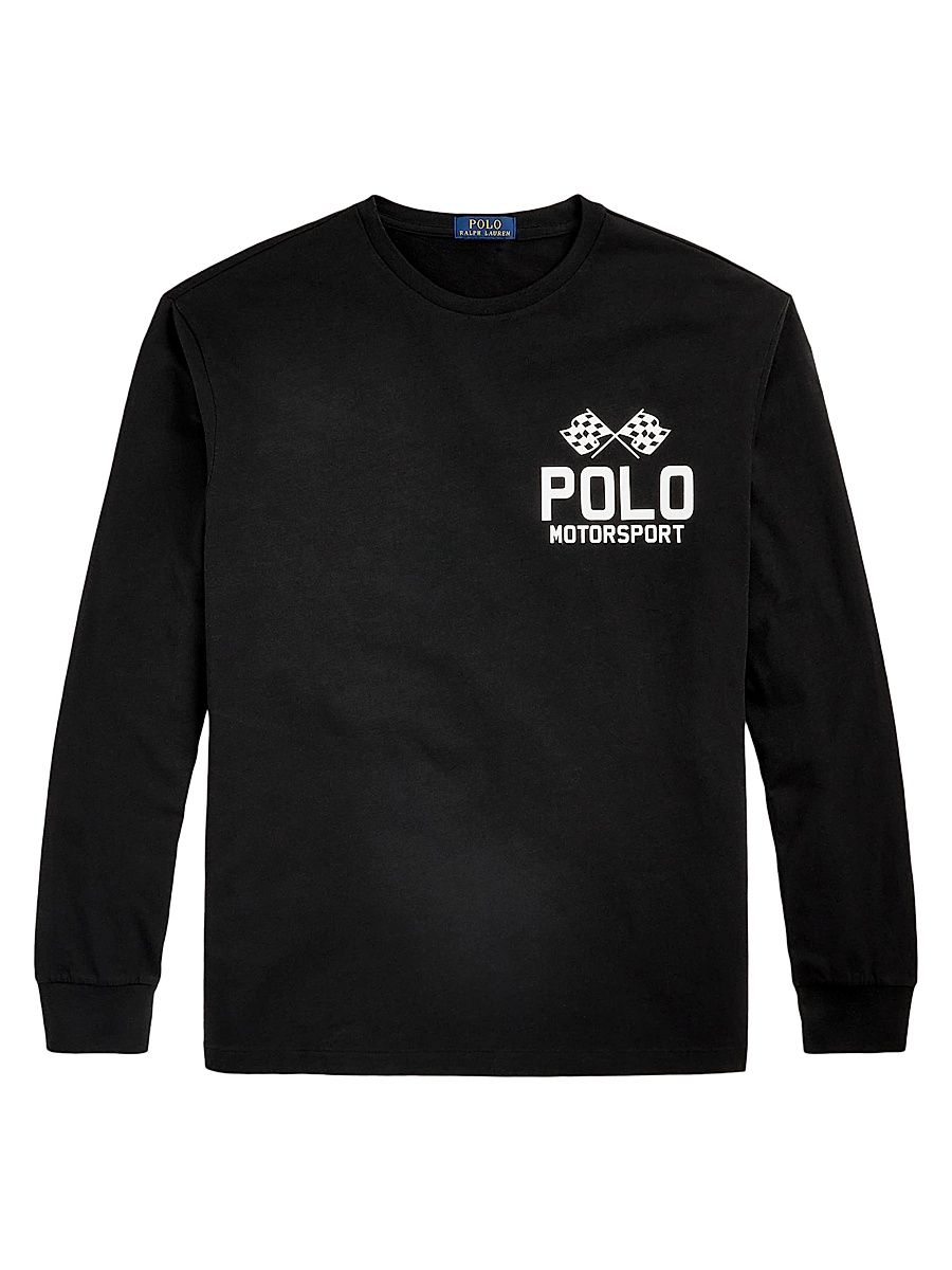 Men's Classic-Fit Slub Jersey Graphic T-Shirt - Polo Black - Size XXL