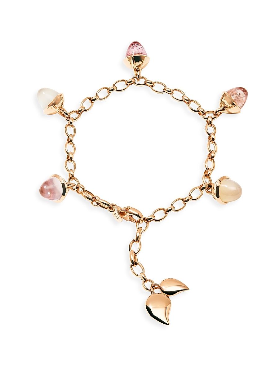 Women's Mikado Flamenco 18K Rose Gold & Multi-Gemstone Charm Bracelet