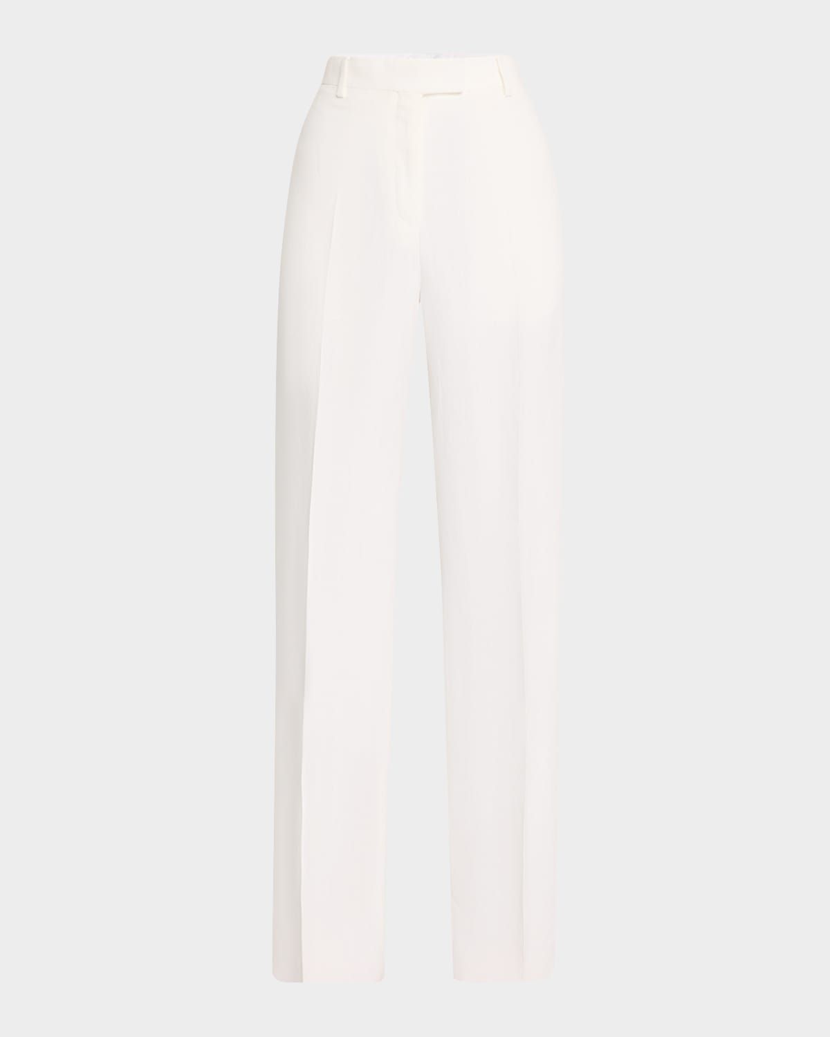 Linen Toile Straight-Leg Pants