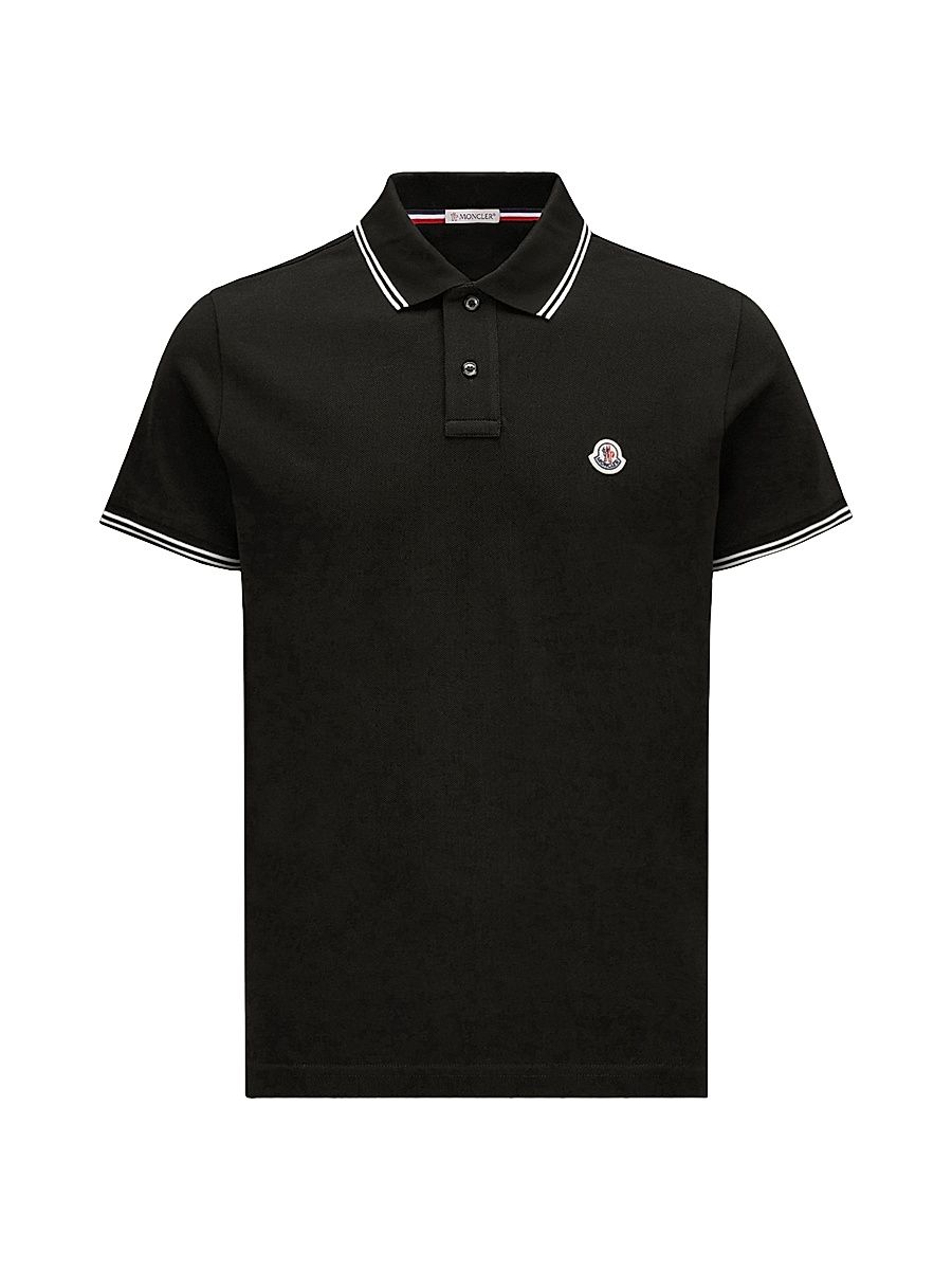Men's Polo Shirt in Cotton - Black - Size Small
