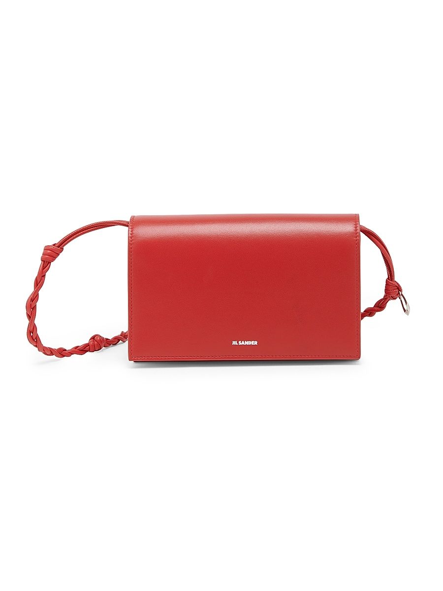 Women's Tangle Leather Shoulder Bag - Red