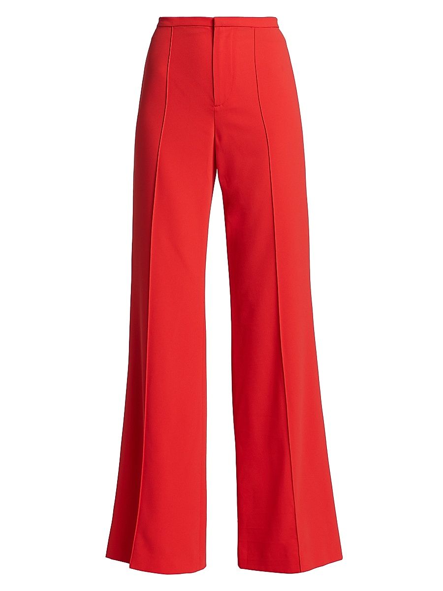 Women's Dylan High-Waisted Wide-Leg Pants - Bright Poppy - Size 8