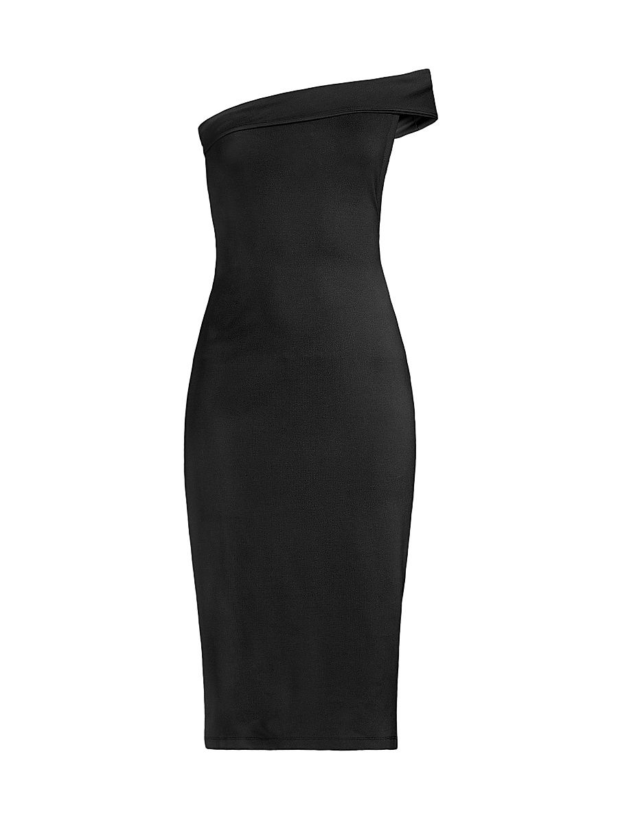 Women's Off-the-Shoulder Open-Back Dress - Black - Size XL