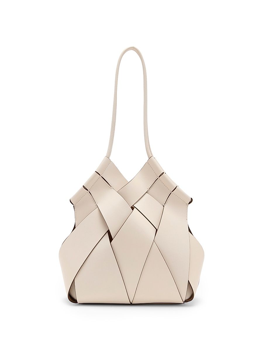 Women's Charlotte Woven Leather Shoulder Bag - Sierra