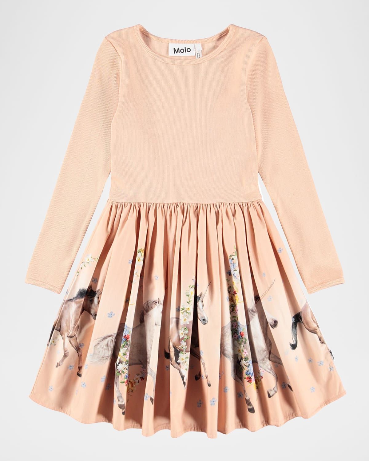 Girl & apos;s Casie Long-Sleeve Organic Cotton Dress, Size 2T-6