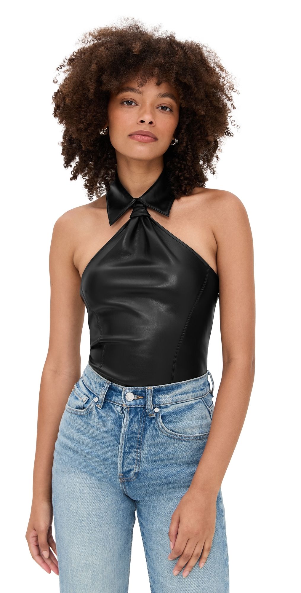 Fleur du Mal Harley Thong Bodysuit Black M