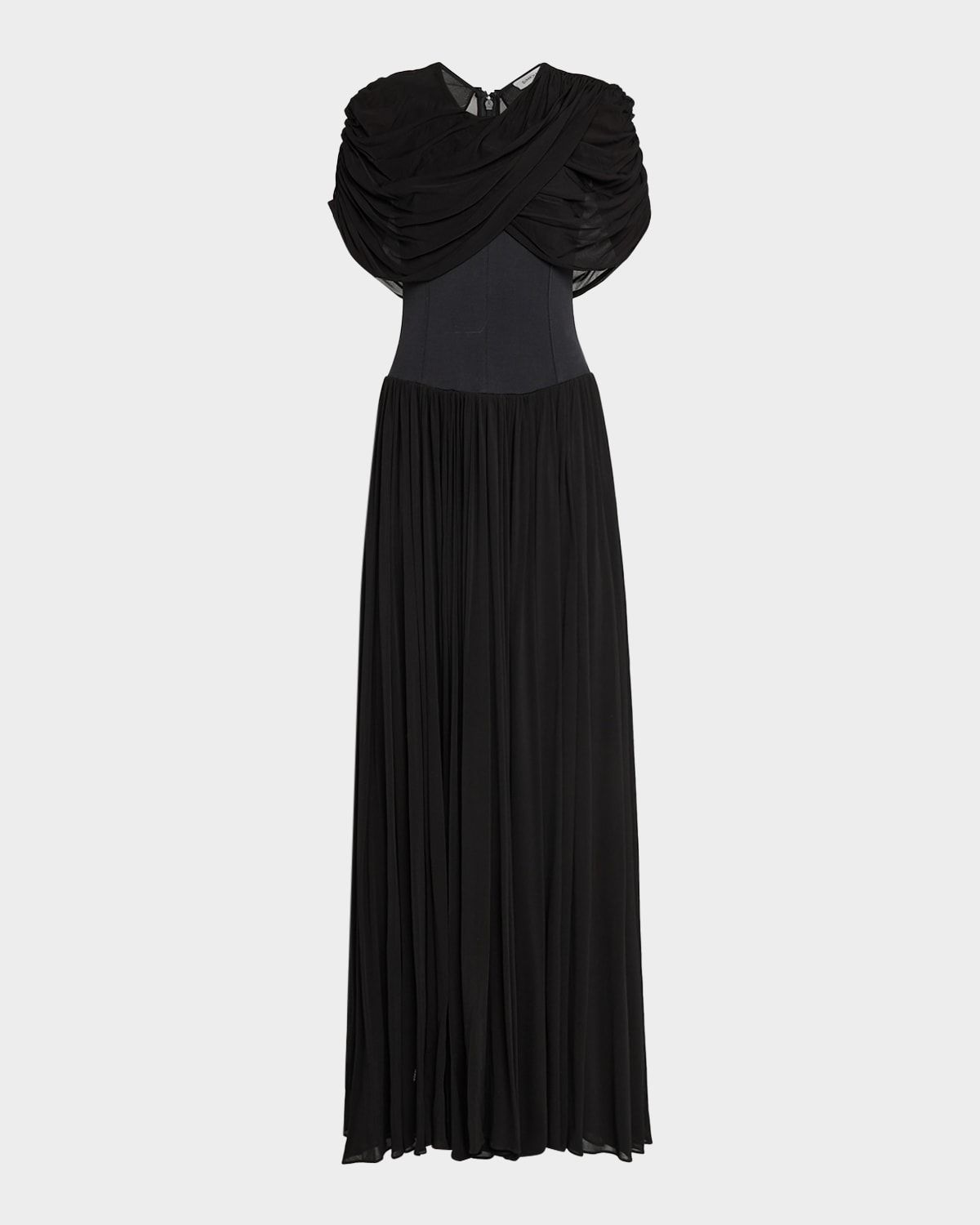 Nancie Draped A-Line Jersey Gown